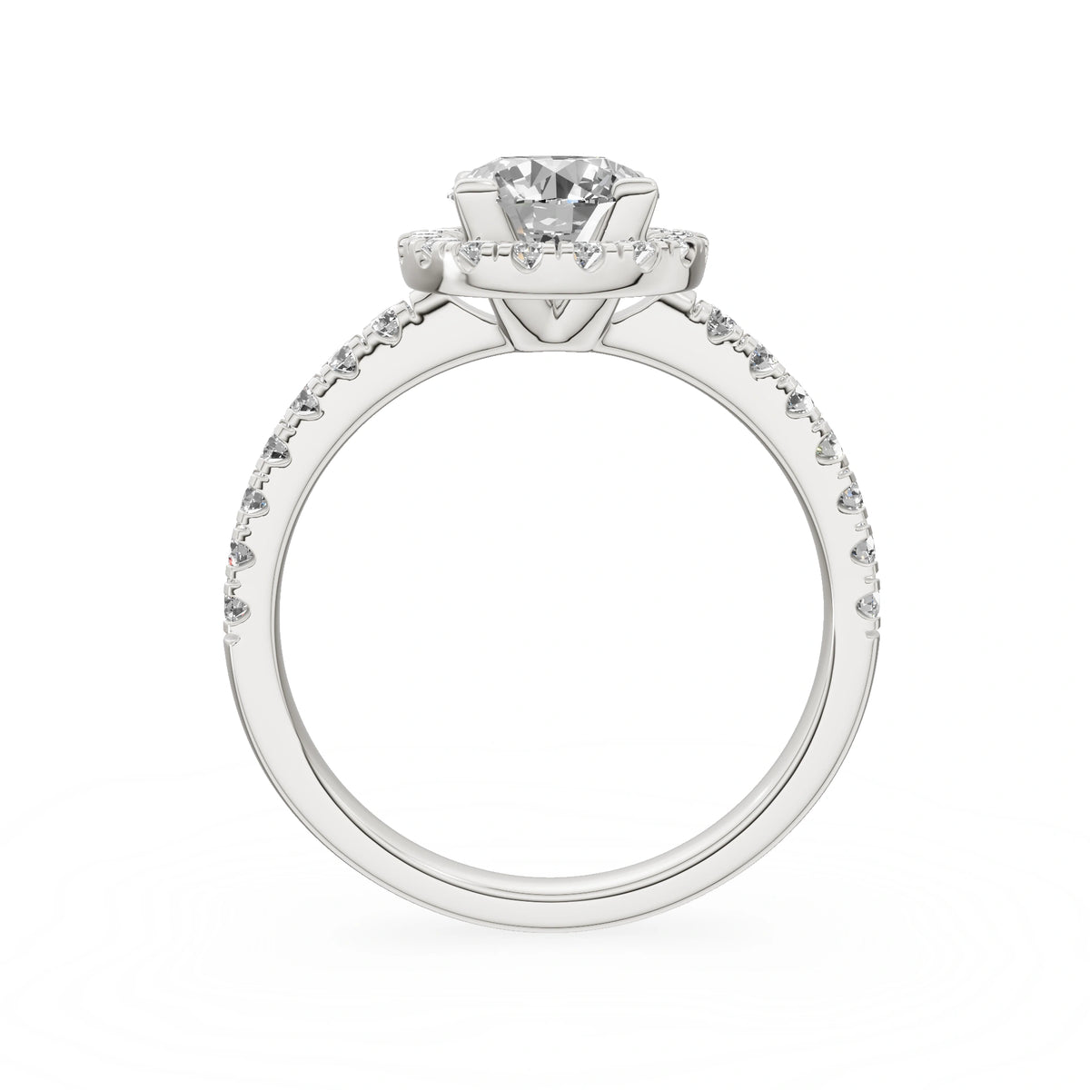 Gremari Seven Icon Verlobungsring aus Weißgold mit 1,00 ct Labordiamant – Round/Brilliant