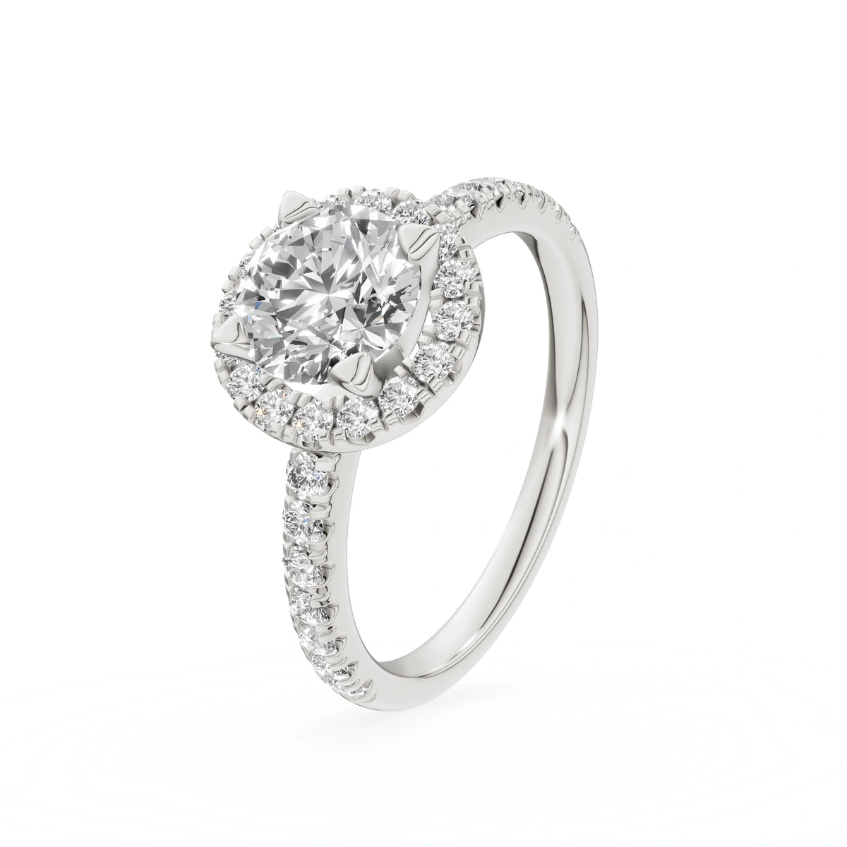 Gremari Seven Icon Verlobungsring aus Weißgold mit 1,00 ct Labordiamant – Round/Brilliant