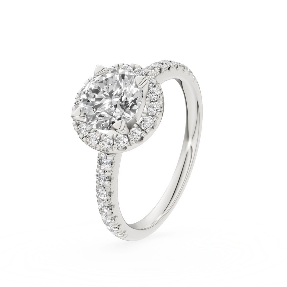 Gremari Seven Icon Verlobungsring aus Weißgold mit 1,00 ct Labordiamant – Round/Brilliant