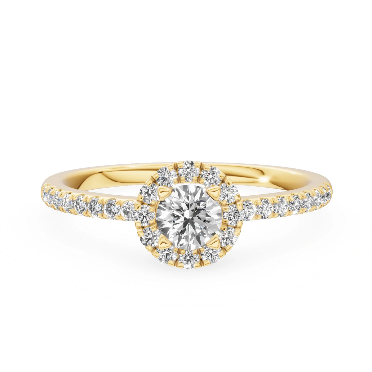 Gremari Seven Icon Verlobungsring aus Gelbgold mit 0,30 ct Labordiamant – Round/Brilliant