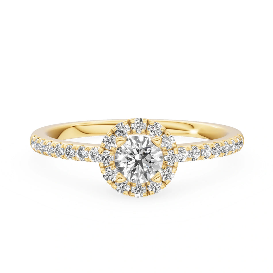 Gremari Seven Icon Verlobungsring aus Gelbgold mit 0,30 ct Labordiamant – Round/Brilliant