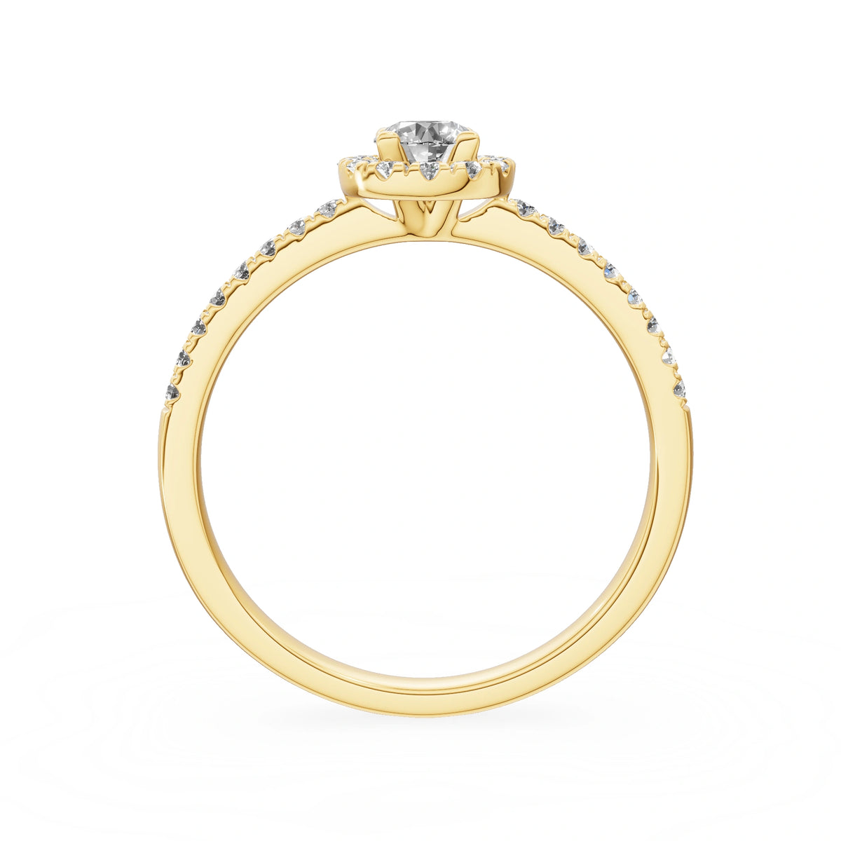 Gremari Seven Icon Verlobungsring aus Gelbgold mit 0,30 ct Labordiamant – Round/Brilliant
