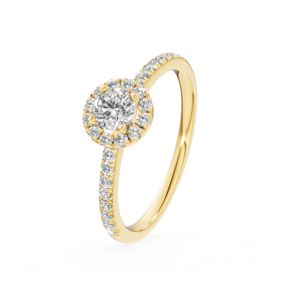 Gremari Seven Icon Verlobungsring aus Gelbgold mit 0,30 ct Labordiamant – Round/Brilliant