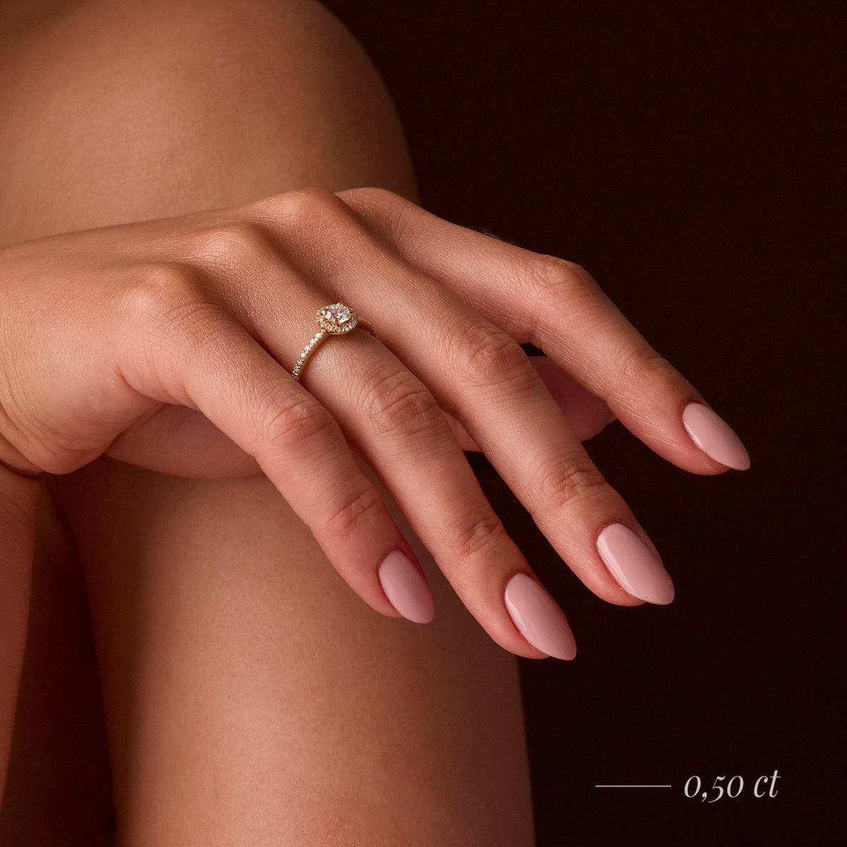 Gremari Seven Icon Verlobungsring aus Weißgold mit 0,15 ct Labordiamant – Round/Brilliant