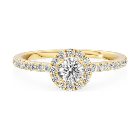 GREMARI Seven Icon 14K yellow gold engagement ring with 0.30 ct round-cut natural diamond