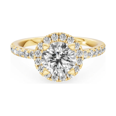 GREMARI Seven Icon 14K yellow gold engagement ring with 1.00 ct round-cut natural diamond