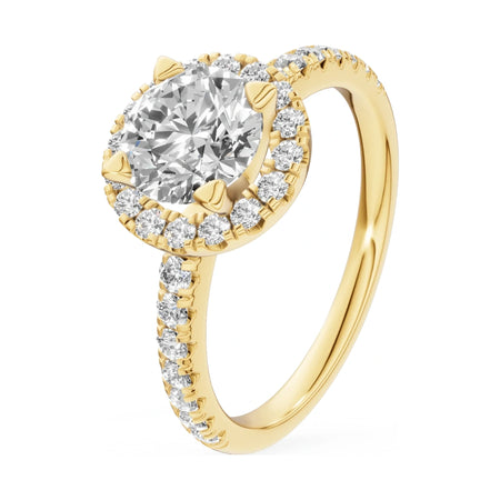 1.00 ct round-cut natural diamond GREMARI Seven Icon engagement ring in 14K yellow gold