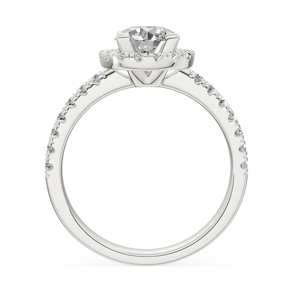 GREMARI Seven Icon round-cut natural diamond engagement ring in 14K white gold, 1.00 ct