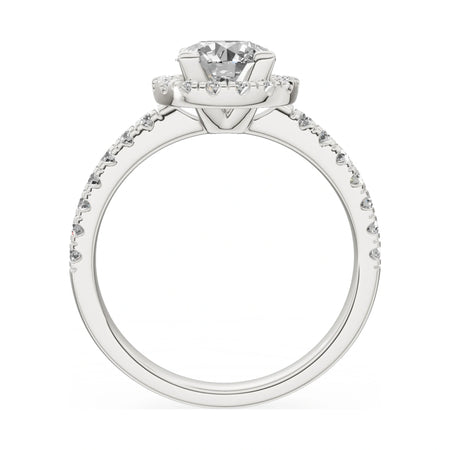 GREMARI Seven Icon round-cut natural diamond engagement ring in 14K white gold, 1.00 ct