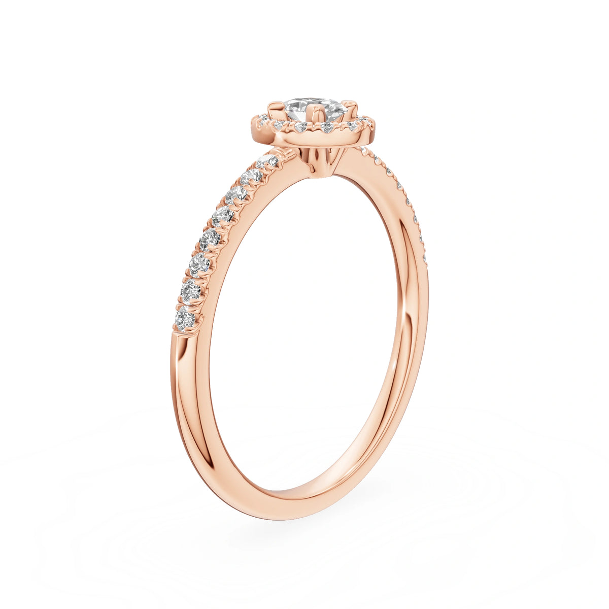Gremari Seven Icon Verlobungsring aus Roségold mit 0,15 ct Labordiamant – Oval