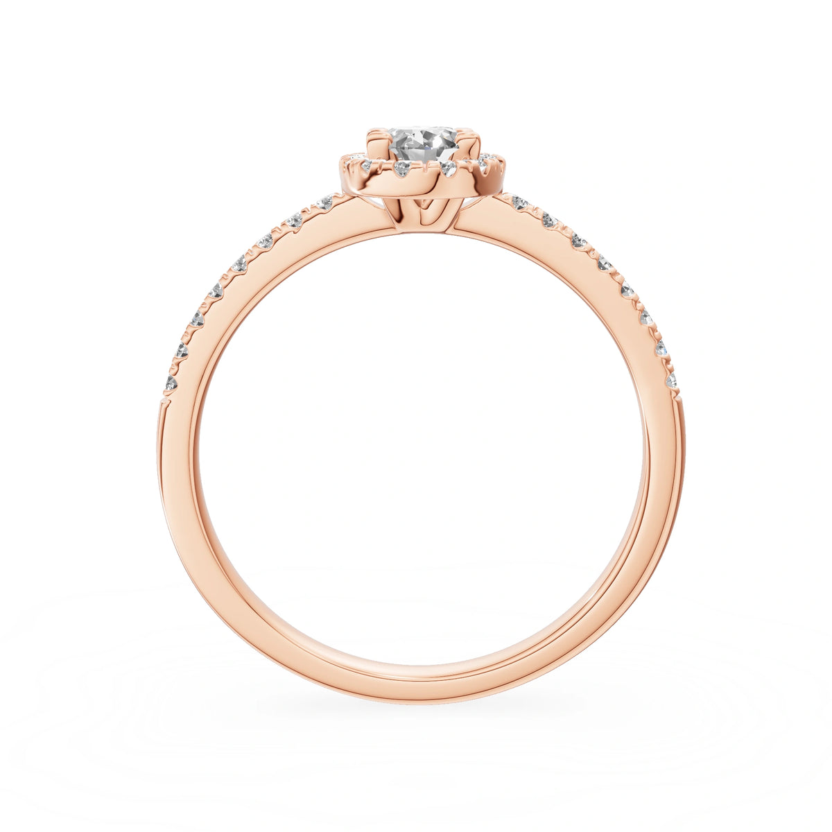 Gremari Seven Icon Verlobungsring aus Roségold mit 0,30 ct Labordiamant – Oval