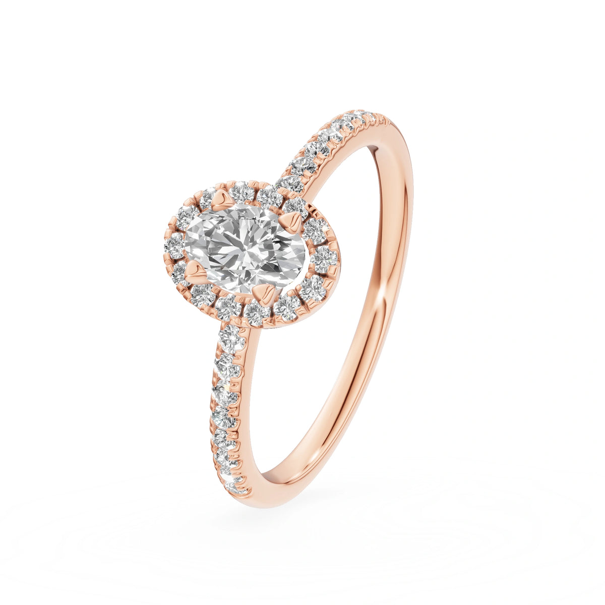 Gremari Seven Icon Verlobungsring aus Roségold mit 0,30 ct Labordiamant – Oval