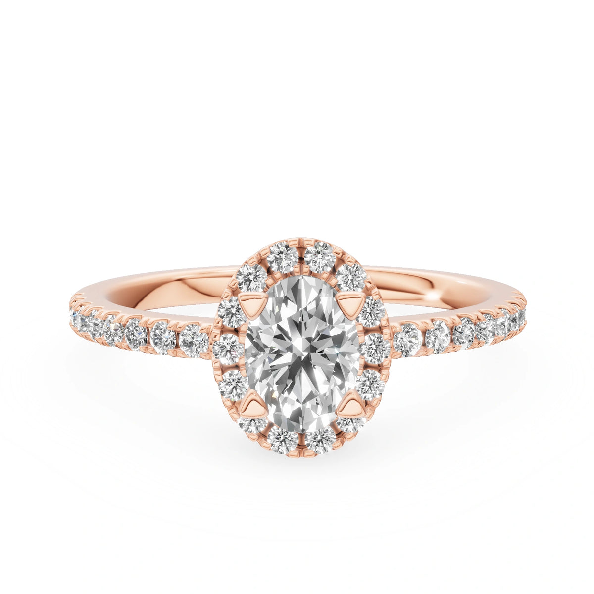 Gremari Seven Icon Verlobungsring aus Roségold mit 0,50 ct Labordiamant – Oval