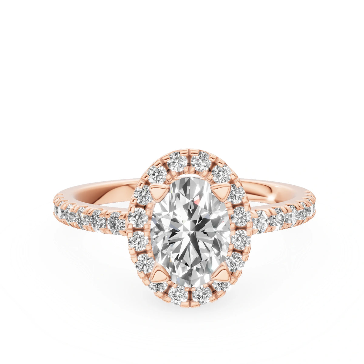 Gremari Seven Icon Verlobungsring aus Roségold mit 1,00 ct Labordiamant – Oval