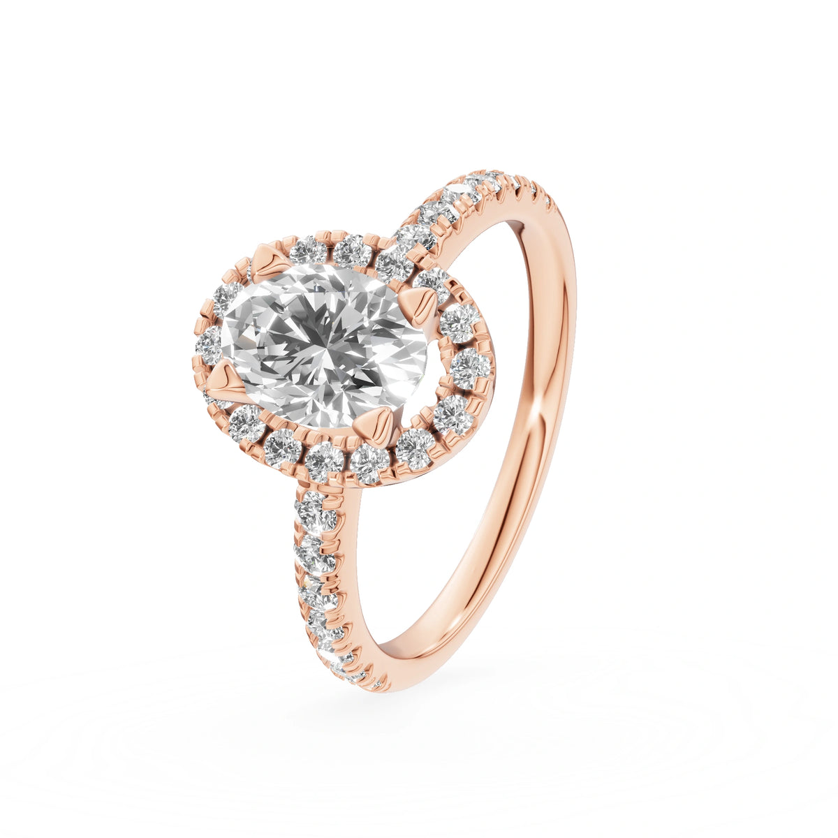Gremari Seven Icon Verlobungsring aus Roségold mit 1,00 ct Labordiamant – Oval
