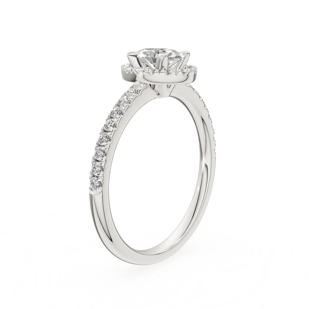 Gremari Seven Icon Verlobungsring aus Weißgold mit 0,50 ct Labordiamant – Oval