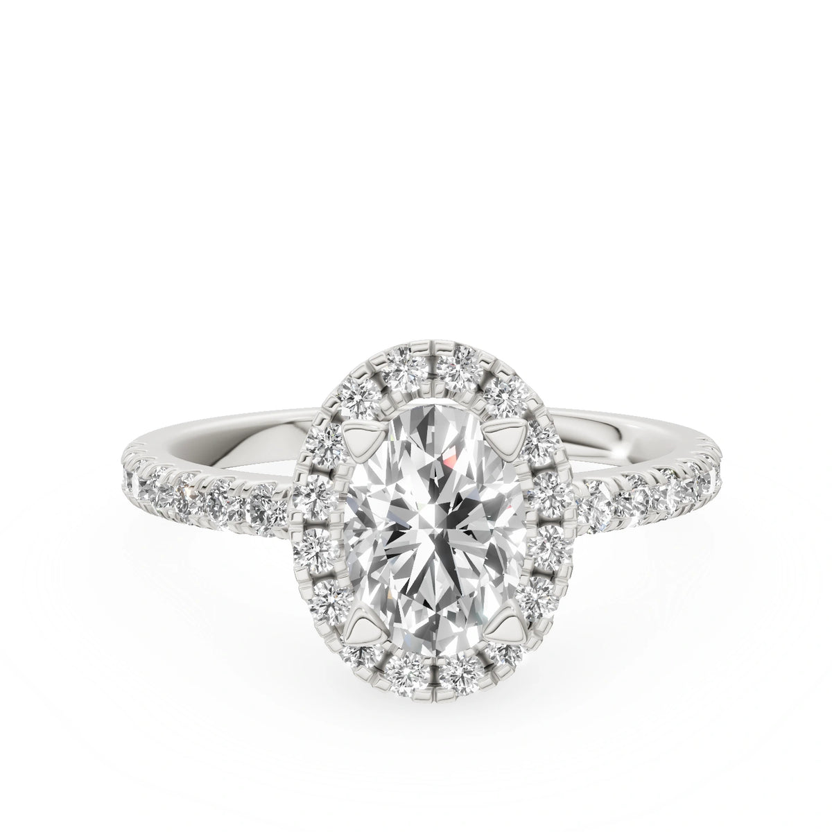 Gremari Seven Icon Verlobungsring aus Weißgold mit 1,00 ct Labordiamant – Oval