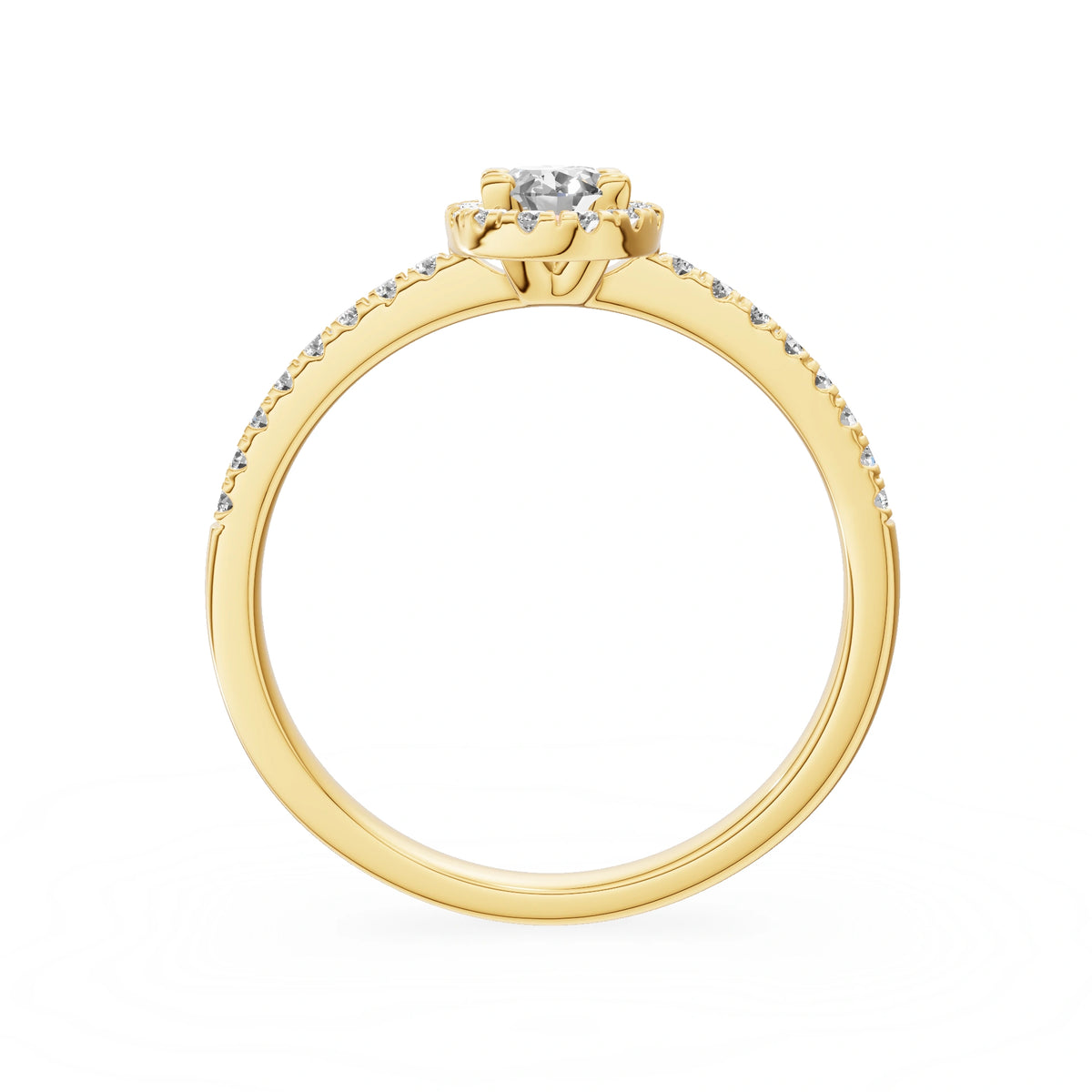 Gremari Seven Icon Verlobungsring aus Gelbgold mit 0,30 ct Labordiamant – Oval
