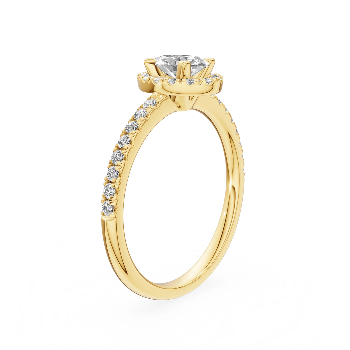 Gremari Seven Icon Verlobungsring aus Gelbgold mit 0,50 ct Labordiamant – Oval