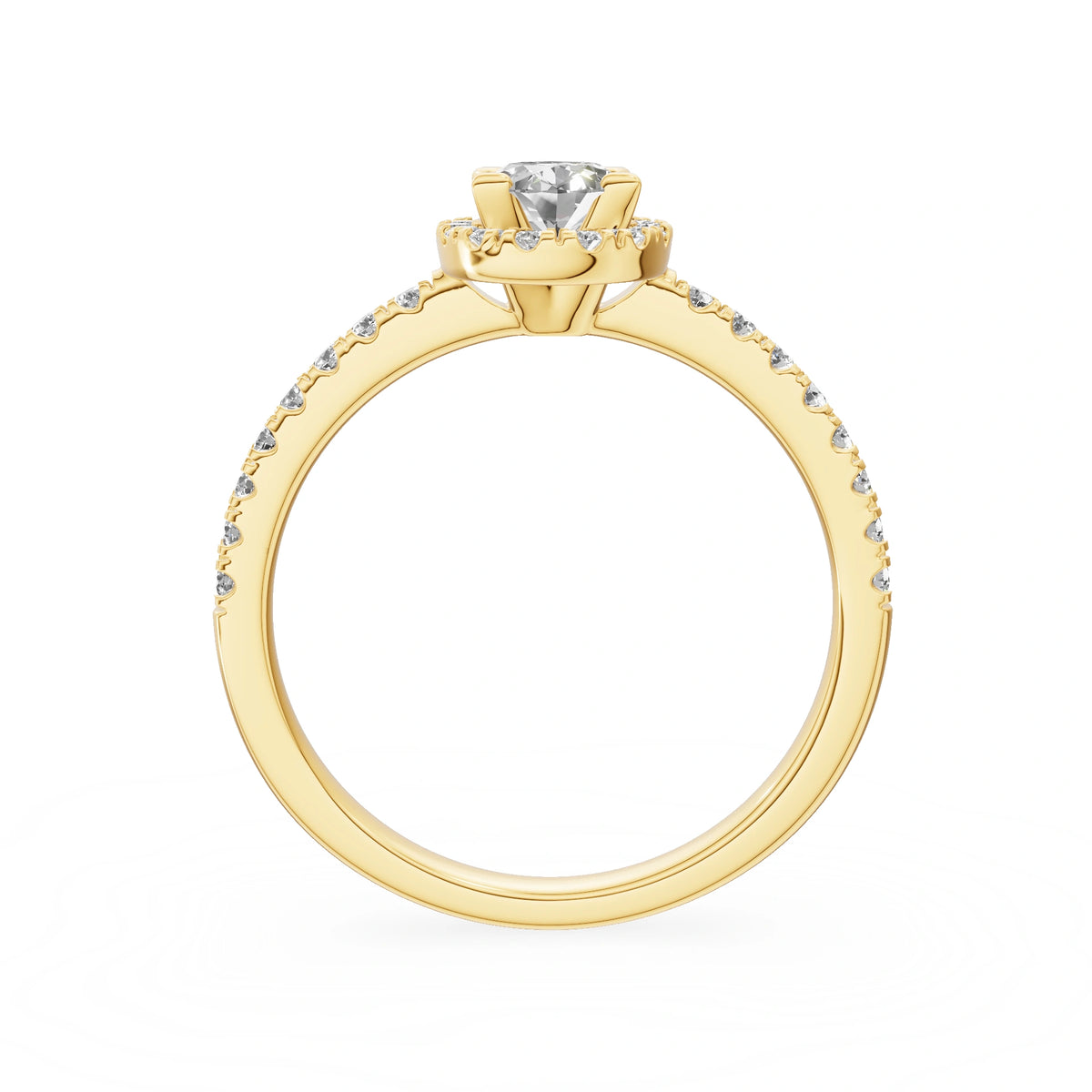 Gremari Seven Icon Verlobungsring aus Gelbgold mit 0,50 ct Labordiamant – Oval