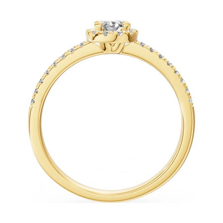 GREMARI Seven Icon oval-cut natural diamond engagement ring in 14K yellow gold, 0.30 ct