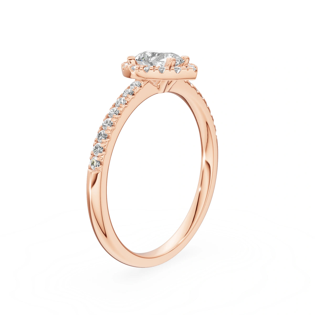 Gremari Seven Icon Verlobungsring aus Roségold mit 0,30 ct Labordiamant – Pear