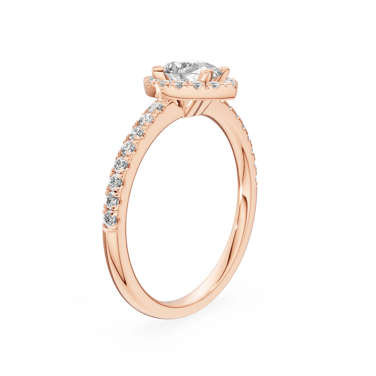 Gremari Seven Icon Verlobungsring aus Roségold mit 0,50 ct Labordiamant – Pear