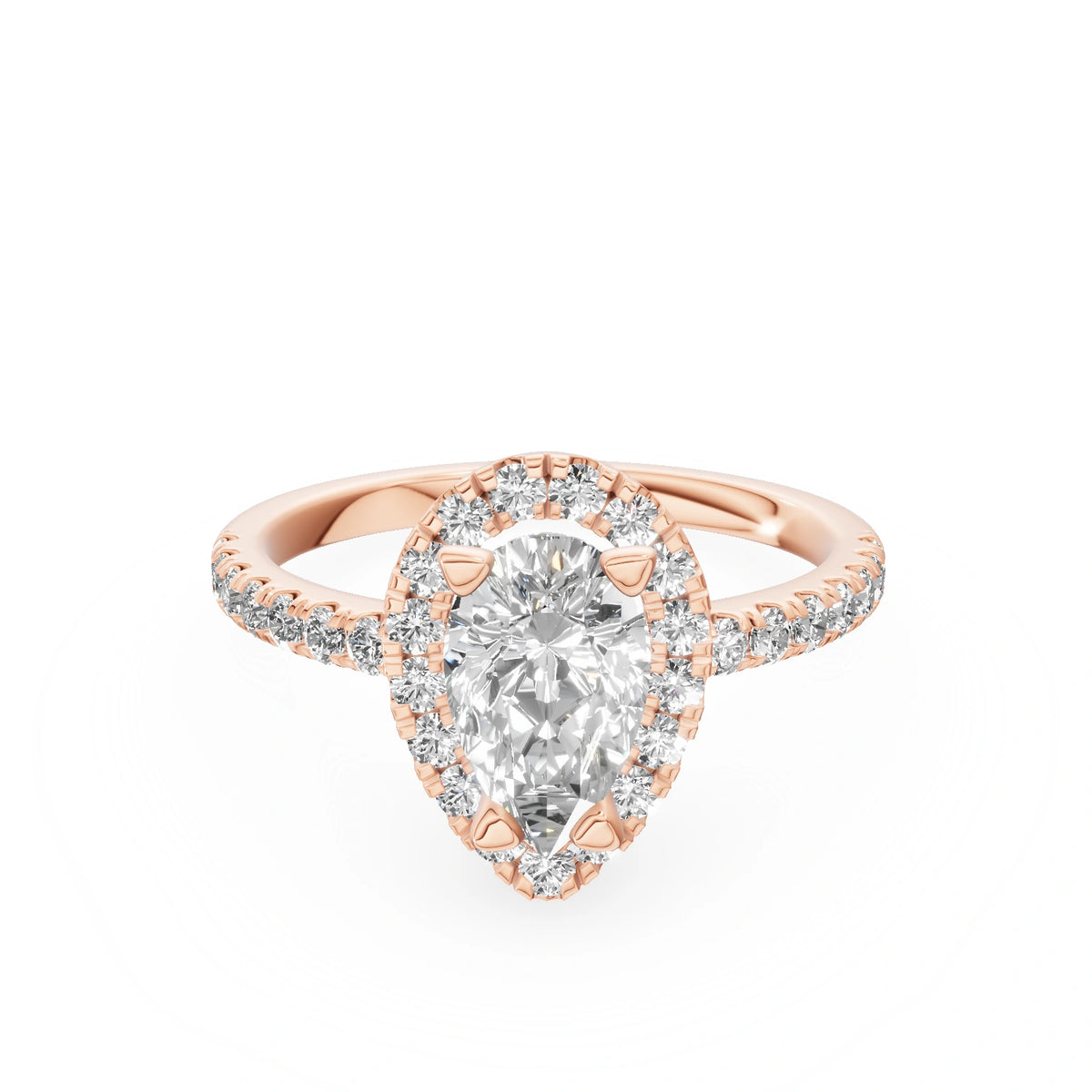 Gremari Seven Icon Verlobungsring aus Roségold mit 1,00 ct Labordiamant – Pear