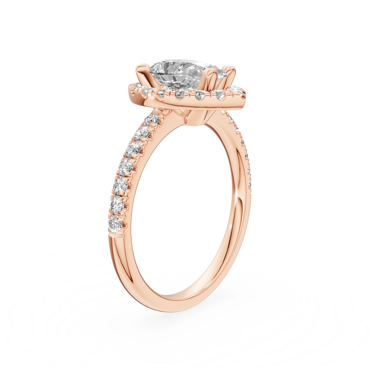 Gremari Seven Icon Verlobungsring aus Roségold mit 1,00 ct Labordiamant – Pear
