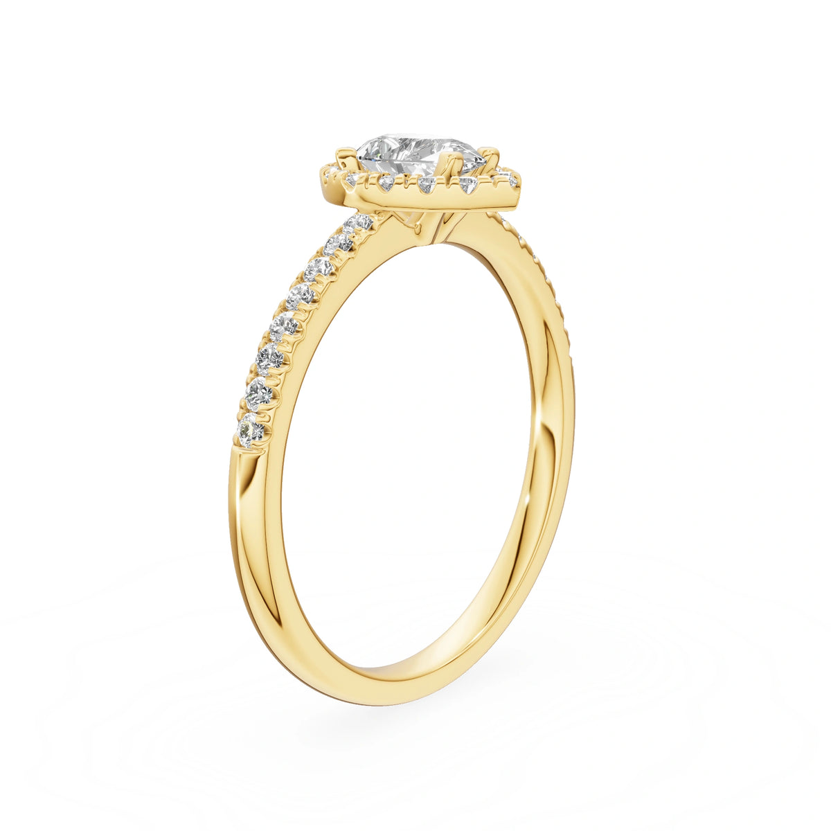 Gremari Seven Icon Verlobungsring aus Gelbgold mit 0,30 ct Labordiamant – Pear