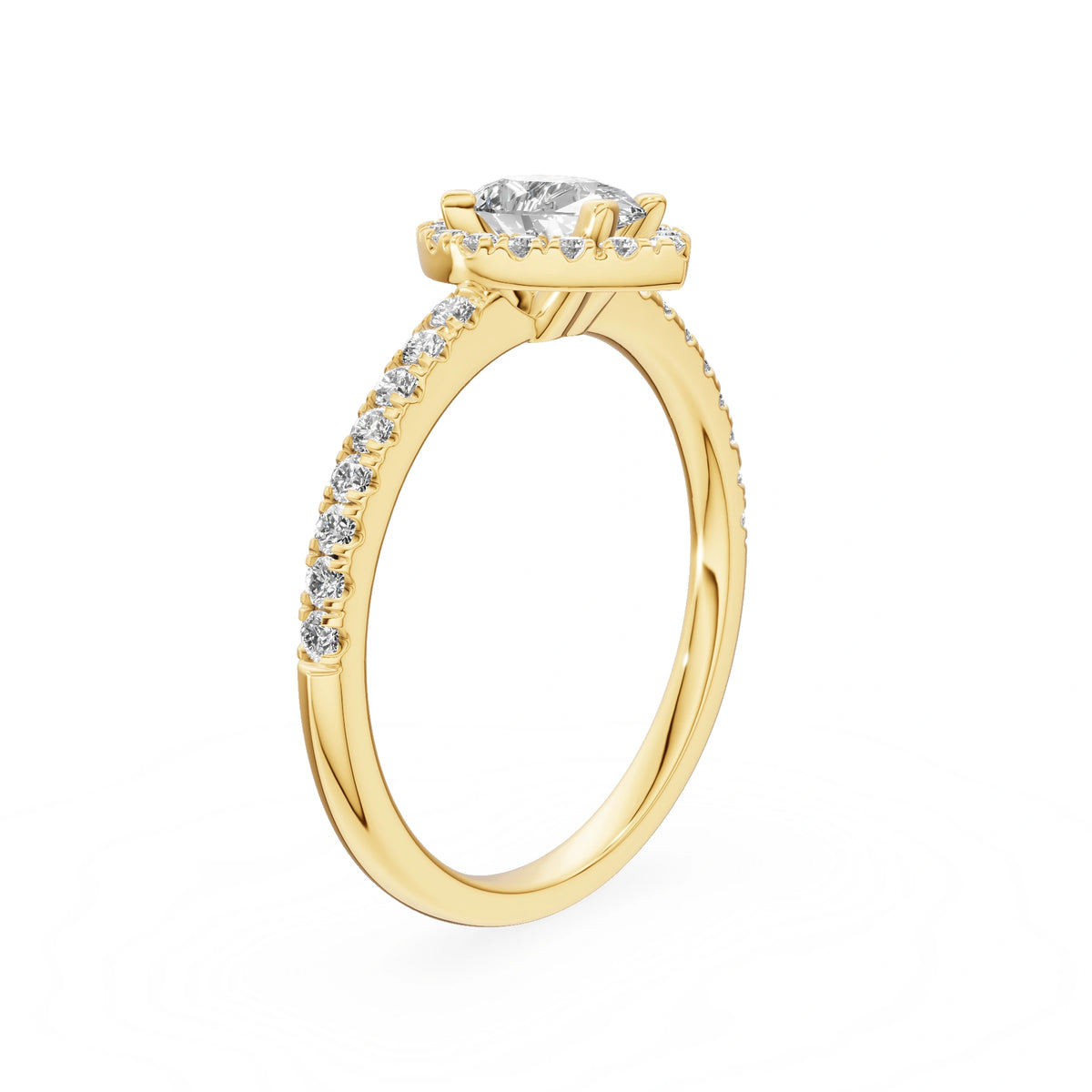Gremari Seven Icon Verlobungsring aus Gelbgold mit 0,50 ct Labordiamant – Pear