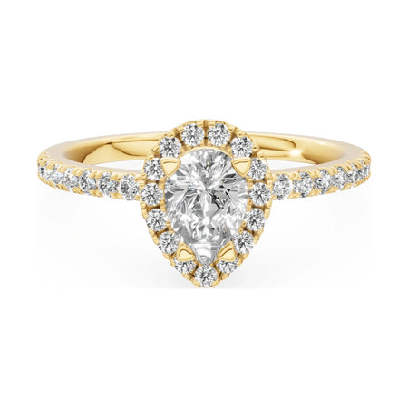 GREMARI Seven Icon 14K yellow gold engagement ring with 0.50 ct pear-cut natural diamond