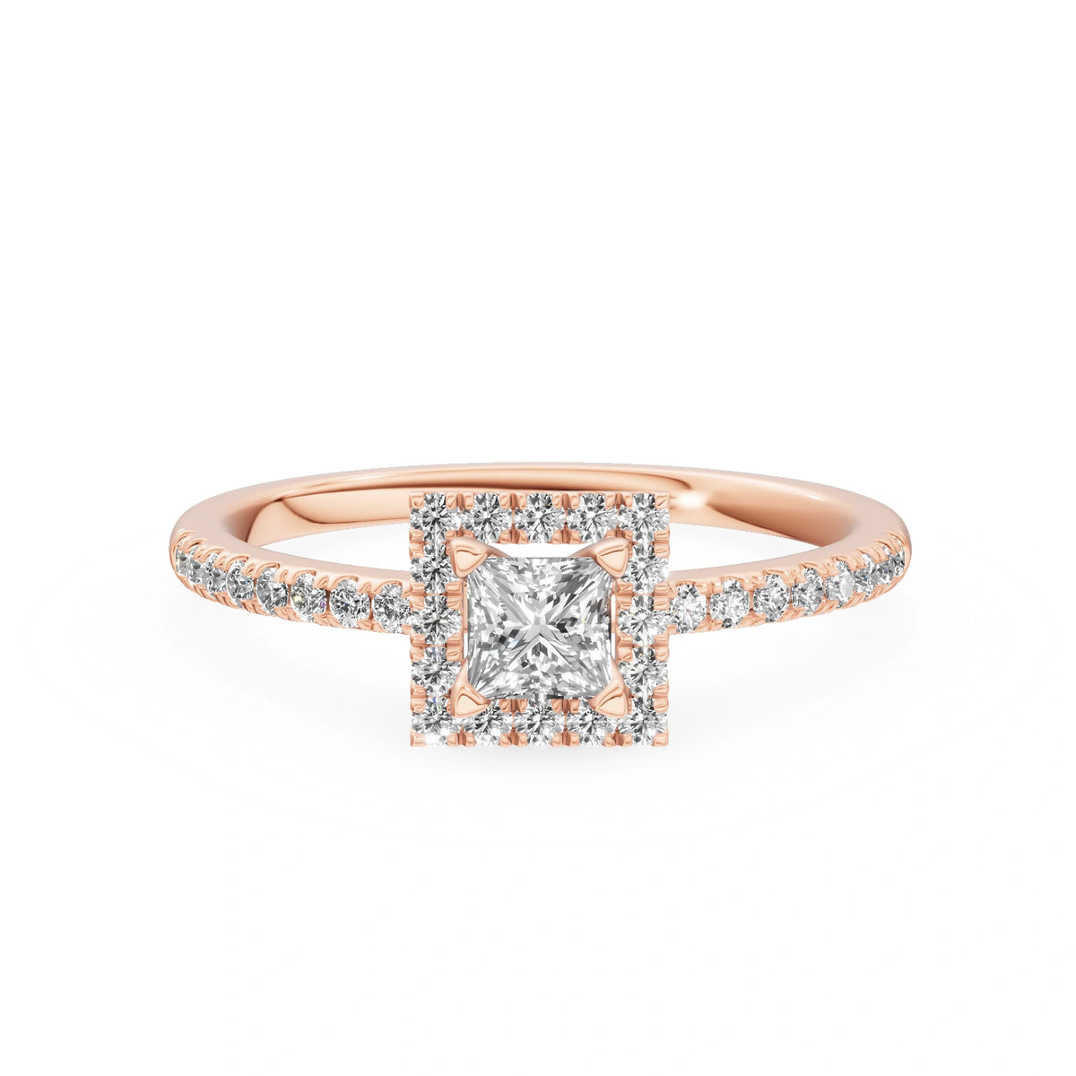 Gremari Seven Icon Verlobungsring aus Roségold mit 0,30 ct Labordiamant – Princess