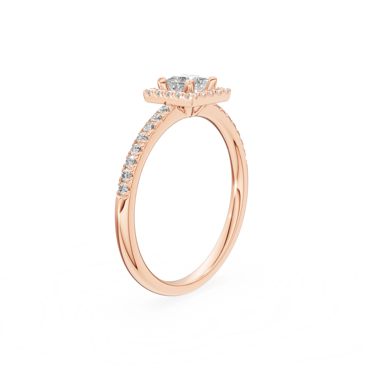 Gremari Seven Icon Verlobungsring aus Roségold mit 0,30 ct Labordiamant – Princess