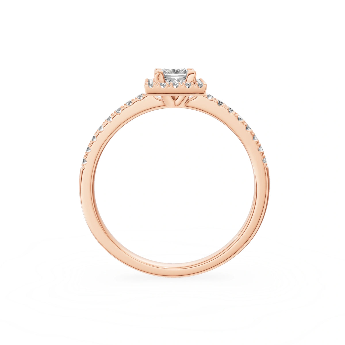 Gremari Seven Icon Verlobungsring aus Roségold mit 0,30 ct Labordiamant – Princess
