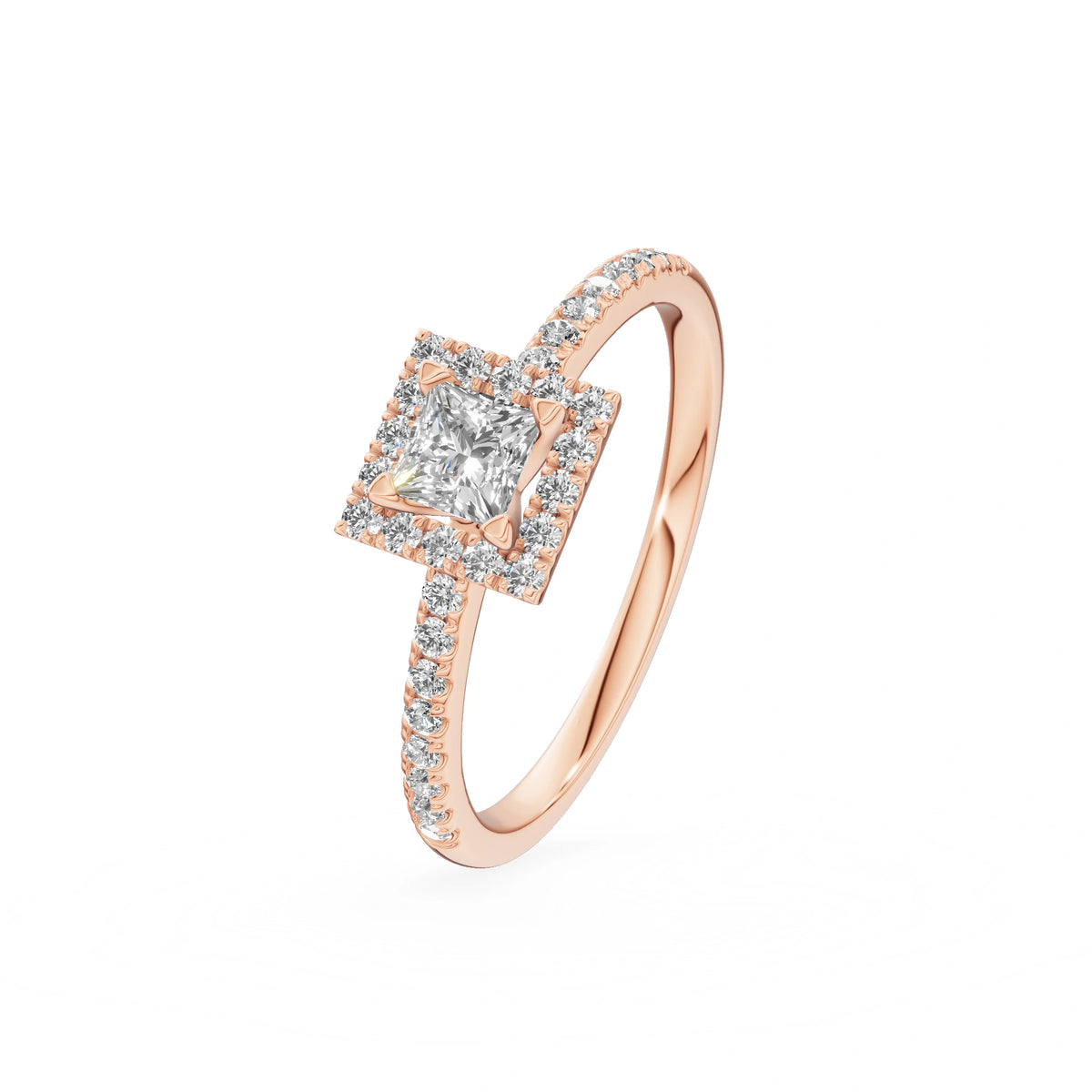 Gremari Seven Icon Verlobungsring aus Roségold mit 0,30 ct Labordiamant – Princess