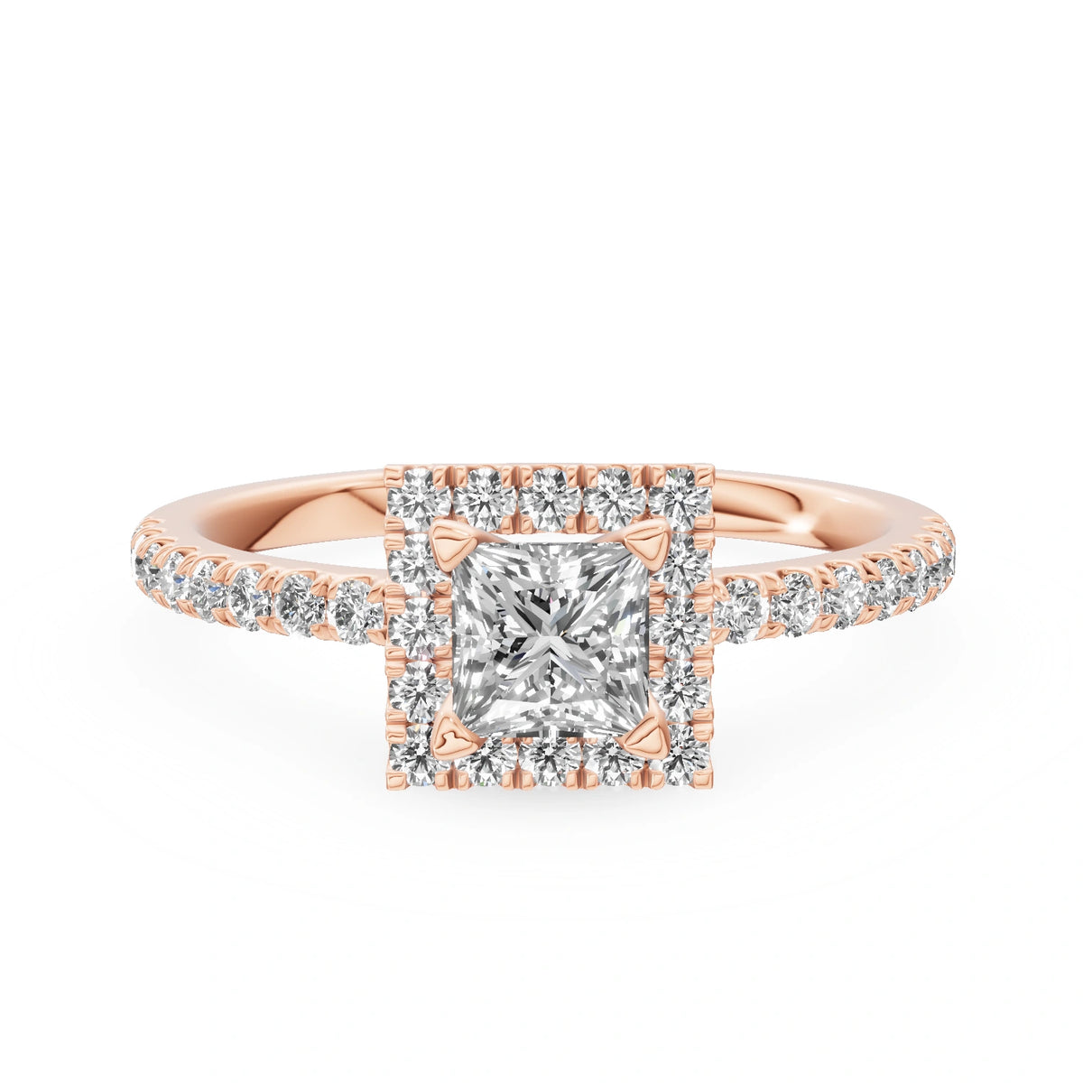 Gremari Seven Icon Verlobungsring aus Roségold mit 0,50 ct Labordiamant – Princess