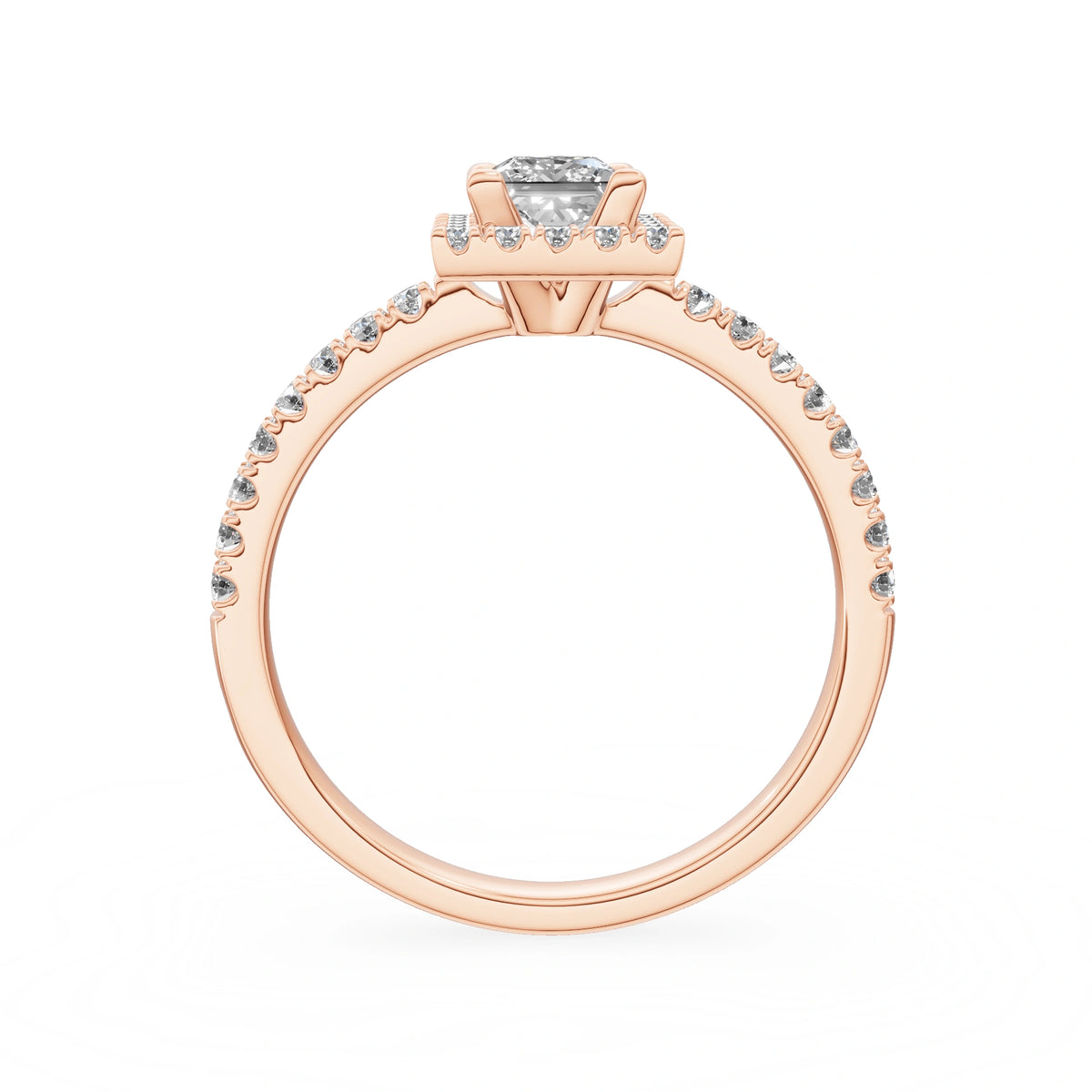 Gremari Seven Icon Verlobungsring aus Roségold mit 0,50 ct Labordiamant – Princess