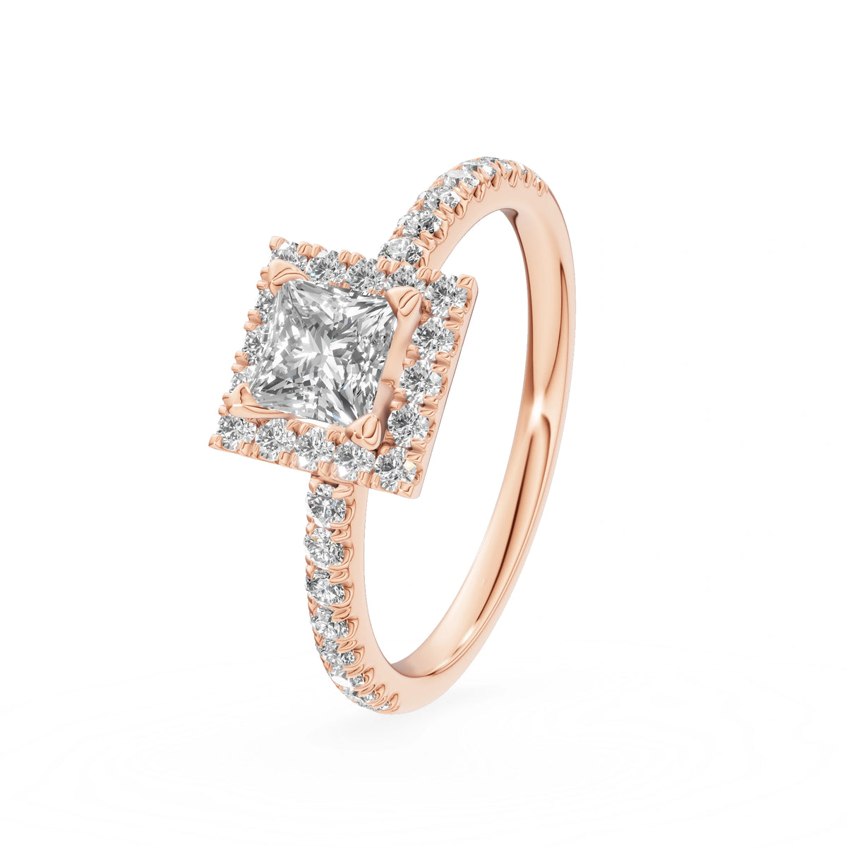Gremari Seven Icon Verlobungsring aus Roségold mit 0,50 ct Labordiamant – Princess