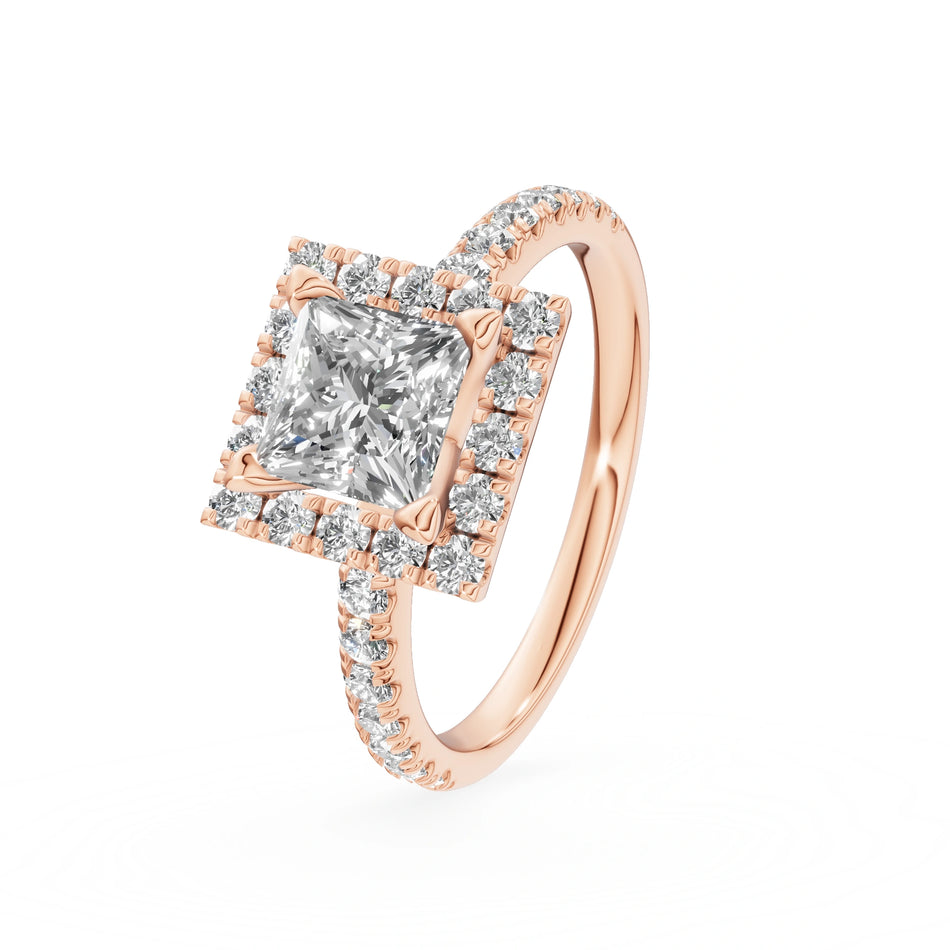 Gremari Seven Icon Verlobungsring aus Roségold mit 1,00 ct Labordiamant – Princess