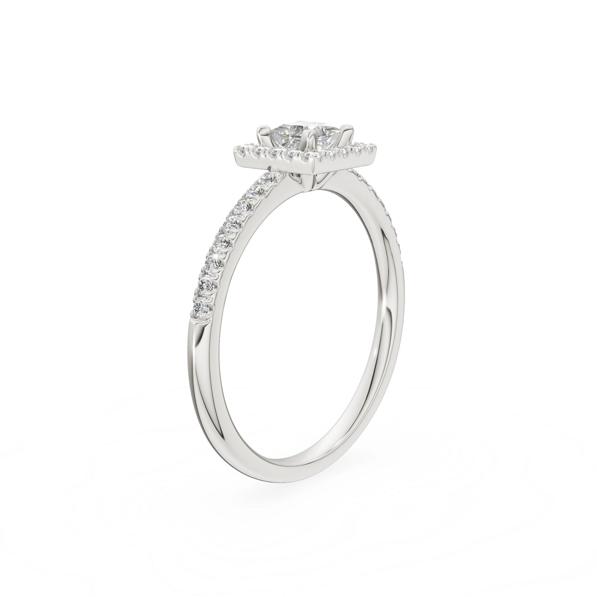 Gremari Seven Icon Verlobungsring aus Weißgold mit 0,30 ct Labordiamant – Princess