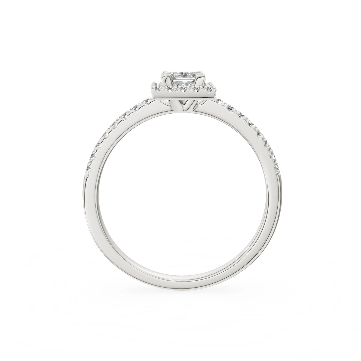 Gremari Seven Icon Verlobungsring aus Weißgold mit 0,30 ct Labordiamant – Princess
