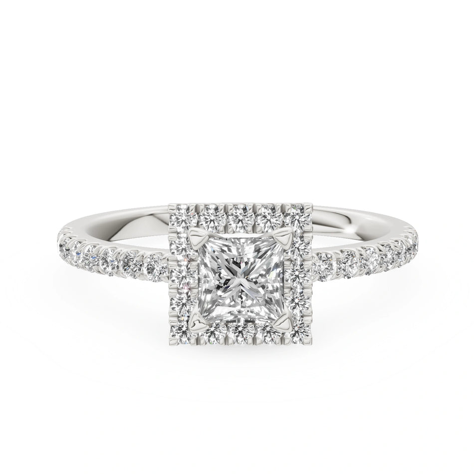 Gremari Seven Icon Verlobungsring aus Weißgold mit 0,50 ct Labordiamant – Princess