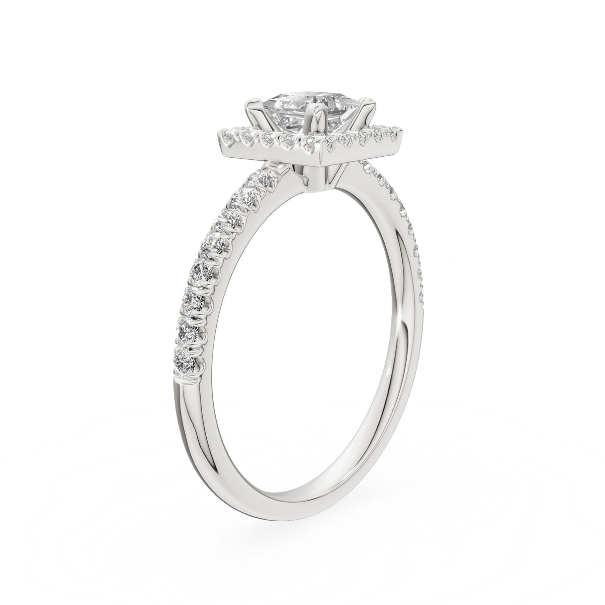 Gremari Seven Icon Verlobungsring aus Weißgold mit 0,50 ct Labordiamant – Princess