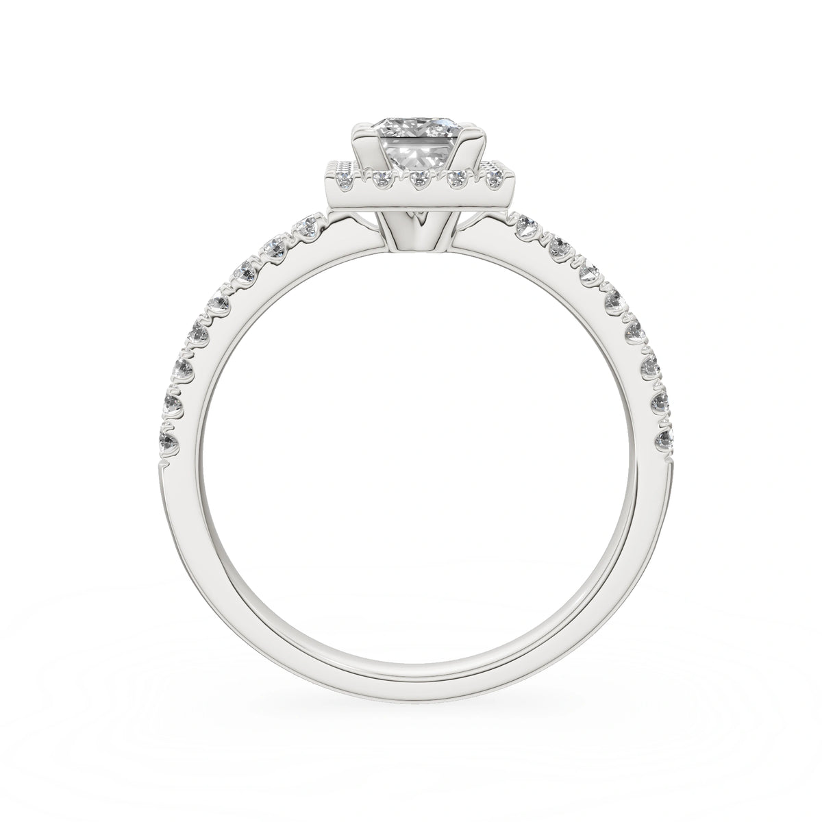 Gremari Seven Icon Verlobungsring aus Weißgold mit 0,50 ct Labordiamant – Princess