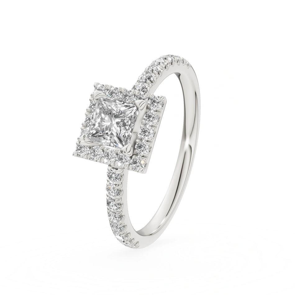 Gremari Seven Icon Verlobungsring aus Weißgold mit 0,50 ct Labordiamant – Princess