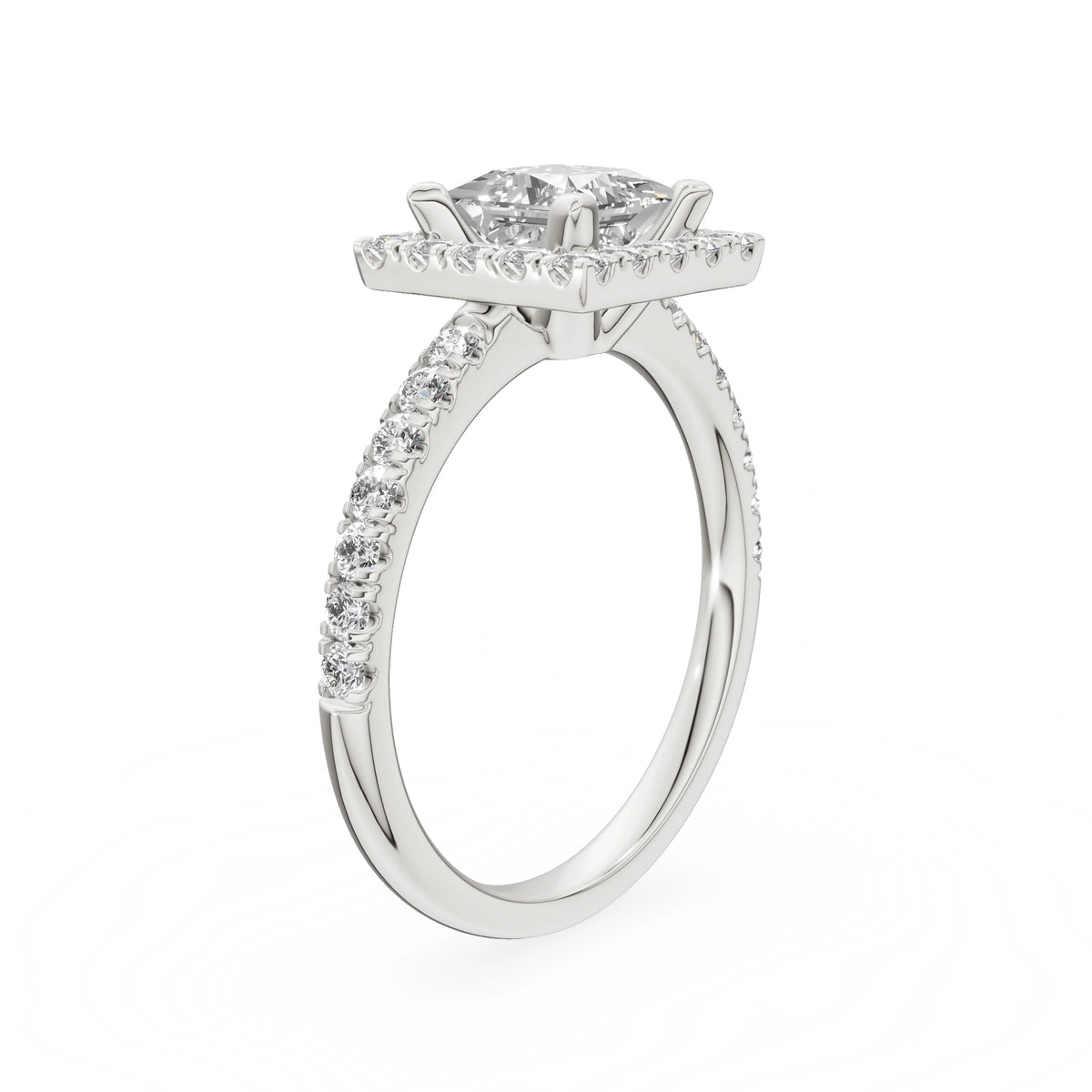 Gremari Seven Icon Verlobungsring aus Weißgold mit 1,00 ct Labordiamant – Princess