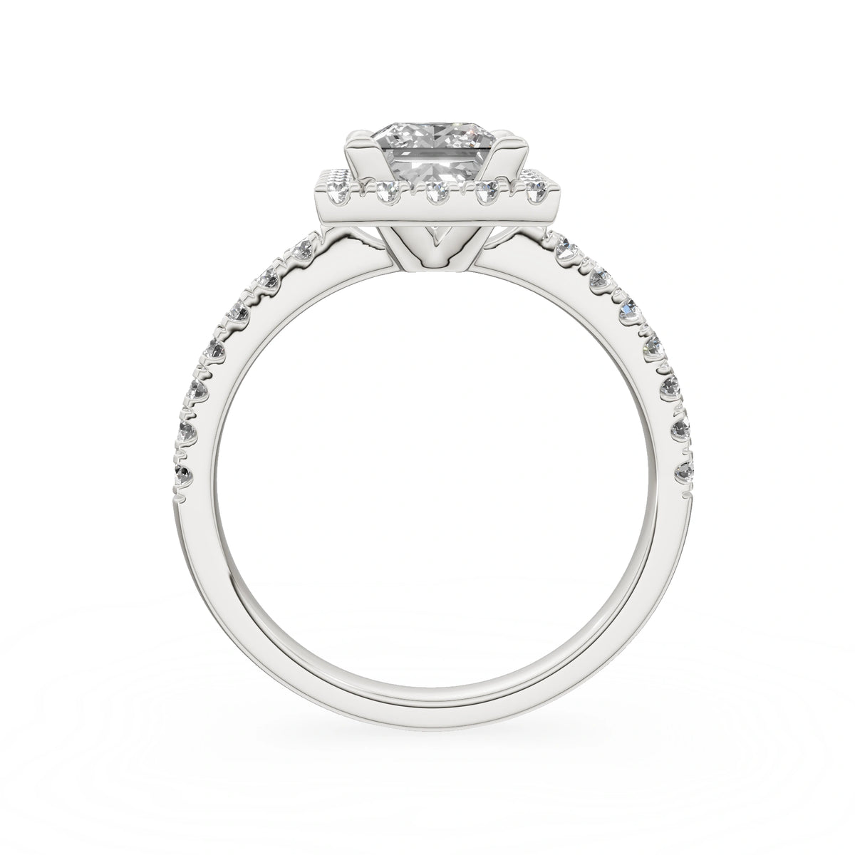 Gremari Seven Icon Verlobungsring aus Weißgold mit 1,00 ct Labordiamant – Princess