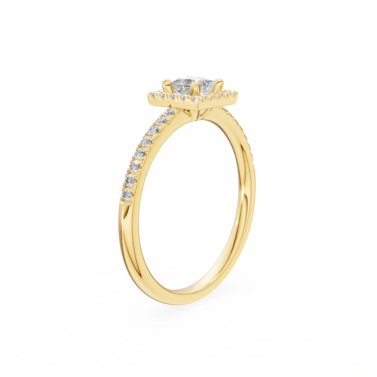 Gremari Seven Icon Verlobungsring aus Gelbgold mit 0,30 ct Labordiamant – Princess