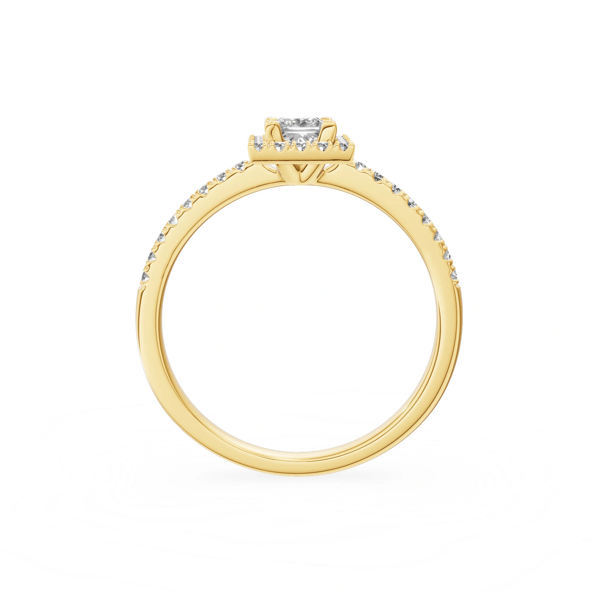 Gremari Seven Icon Verlobungsring aus Gelbgold mit 0,30 ct Labordiamant – Princess